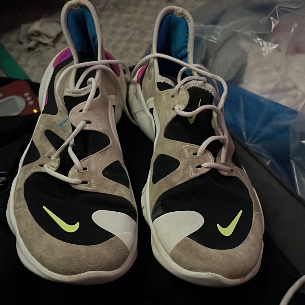 Nike Black and White Sneakers High-Top Design